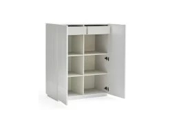 Meuble D'entrée 2 Portes 2 Tiroirs Blanc - TEULAT DORIC -Magasin de meubles de restaurant buffet 17635727