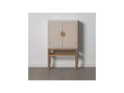 Armoire De Salon 2 Portes 1 Niche Bois/Taupe - ADRIANA -Magasin de meubles de restaurant buffet 17635955