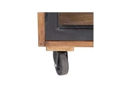 Buffet 4 Portes Vitrées Bois/Noir - JUPLO -Magasin de meubles de restaurant buffet 17788439