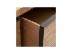 Meuble D'entrée 1 Porte 3 Tiroirs Bois/Métal - KIPSE 12 Meuble D'entrée 1 Porte 3 Tiroirs Bois/Métal - KIPSE -Magasin de meubles de restaurant buffet 17788595