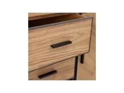 Meuble D'entrée 1 Porte 3 Tiroirs Bois/Métal - KIPSE 13 Meuble D'entrée 1 Porte 3 Tiroirs Bois/Métal - KIPSE -Magasin de meubles de restaurant buffet 17788597