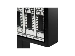 Buffet 3 Portes Blanc & Noir/Bois - VINTA -Magasin de meubles de restaurant buffet 17788655