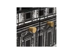 Buffet 3 Portes Blanc & Noir/Bois - VINTA -Magasin de meubles de restaurant buffet 17788657