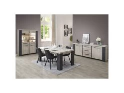 Argentier 4 Portes à LEDs Chêne Délavé/Gris Foncé - PORIRUA 11 Argentier 4 Portes à LEDs Chêne Délavé/Gris Foncé - PORIRUA -Magasin de meubles de restaurant buffet 17788989