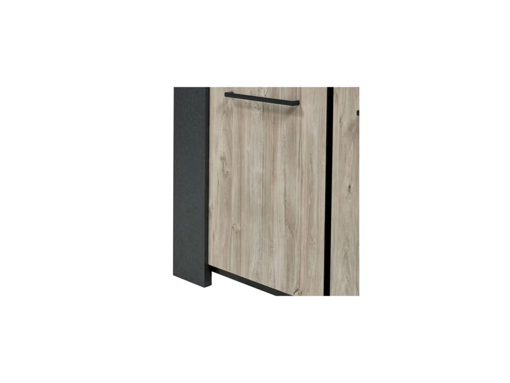 Argentier 4 Portes à LEDs Chêne Délavé/Gris Foncé - PORIRUA 8 Argentier 4 Portes à LEDs Chêne Délavé/Gris Foncé - PORIRUA – Image 6