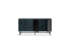 Buffet 2 Portes 4 Tiroirs Bleu/Noir - TEULAT PUNTO -Magasin de meubles de restaurant buffet 18001037