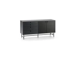 Buffet 2 Portes 4 Tiroirs Bleu/Noir - TEULAT PUNTO -Magasin de meubles de restaurant buffet 18001039