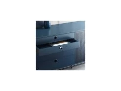 Buffet 2 Portes 4 Tiroirs Bleu/Noir - TEULAT PUNTO -Magasin de meubles de restaurant buffet 18001043