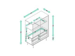 Meuble D'entrée 2 Portes 2 Tiroirs Noir - TEULAT SIERRA 13 Meuble D'entrée 2 Portes 2 Tiroirs Noir - TEULAT SIERRA -Magasin de meubles de restaurant buffet 18001417