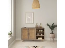 Buffet Dalia 2 Portes Et 3 Niches Couleur Chêne, 120 Cm Longueur 12 Buffet Dalia 2 Portes Et 3 Niches Couleur Chêne, 120 Cm Longueur -Magasin de meubles de restaurant buffet 18369913