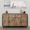 Buffet 4 Portes En Teck Industriel "Fusion" 140cm Naturel 2 Buffet 4 Portes En Teck Industriel "Fusion" 140cm Naturel -Magasin de meubles de restaurant buffet 19090257