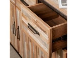 Buffet 4 Portes En Teck Industriel "Fusion" 140cm Naturel 10 Buffet 4 Portes En Teck Industriel "Fusion" 140cm Naturel -Magasin de meubles de restaurant buffet 19090263