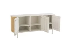 Buffet 3 Portes En Rotin "Molly" 180cm Blanc & Beige 11 Buffet 3 Portes En Rotin "Molly" 180cm Blanc & Beige -Magasin de meubles de restaurant buffet 19090833