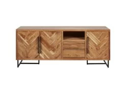 Buffet 3 Portes & 2 Tiroirs "Ridoma" 200cm Marron