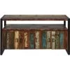 Bahut 4 Portes En Bois "Delhio" 175cm Marron & Noir -Magasin de meubles de restaurant buffet 19090977