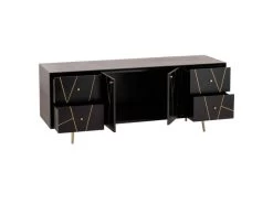 Buffet 4 Tiroirs & 2 Portes "Remina" 150cm Noir & Or -Magasin de meubles de restaurant buffet 19091541