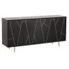 Buffet 4 Portes Design "Remina" 160cm Noir & Or -Magasin de meubles de restaurant buffet 19091547