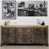 Buffet En Teck Industriel "Loft" 190cm Marron 2 Buffet En Teck Industriel "Loft" 190cm Marron -Magasin de meubles de restaurant buffet 19092265