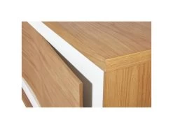 Bahut 3 Portes En Bois "Binka" 210cm Chêne & Blanc 10 Bahut 3 Portes En Bois "Binka" 210cm Chêne & Blanc -Magasin de meubles de restaurant buffet 19092421