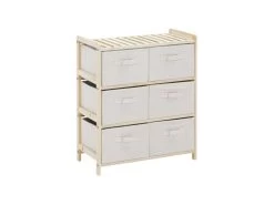 Commode 6 Tiroirs AGDE Beige