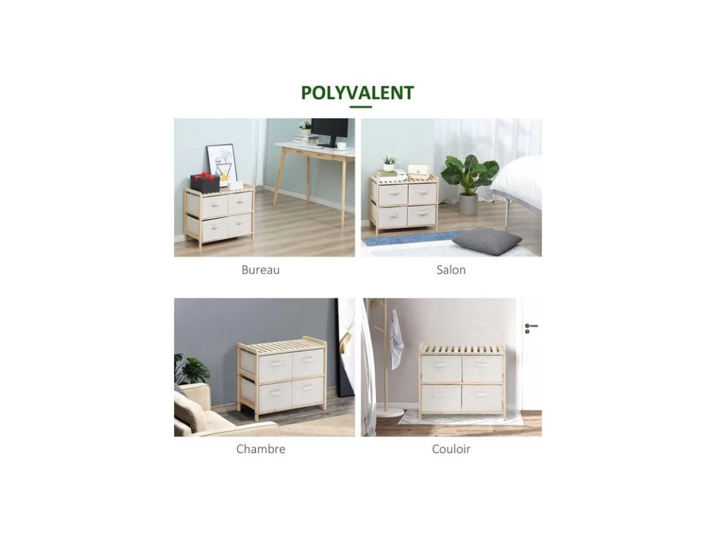 Commode 6 Tiroirs AGDE Beige 8 Commode 6 Tiroirs AGDE Beige – Image 6