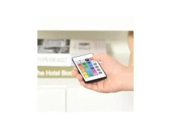 Buffet LED étagère KEITH Blanc Laqué -Magasin de meubles de restaurant buffet 19194035