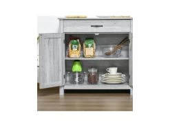 Buffet 2 Portes MARY Gris Clair -Magasin de meubles de restaurant buffet 19194145