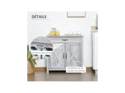 Buffet 2 Portes ELOÏSE Gris Clair 17 Buffet 2 Portes ELOÏSE Gris Clair -Magasin de meubles de restaurant buffet 19194523