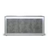 Buffet 3 Portes Blanc/Béton Ciré à LEDs - RODIO - L 170 X L 52 X H 82 Cm -Magasin de meubles de restaurant buffet 19720457