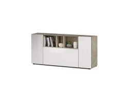 Buffet 3 Portes Blanc/Chêne - ARTICA - L 150 X L 41 X H 76 Cm 9 Buffet 3 Portes Blanc/Chêne - ARTICA - L 150 X L 41 X H 76 Cm -Magasin de meubles de restaurant buffet 19720611