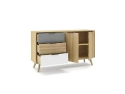 Buffet 2 Portes 3 Tiroir Bois/Blanc/Gris - FAEL -Magasin de meubles de restaurant buffet 19901293