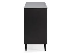 Buffet Kalma 3 Portes En Noir/chêne, Largeur 136 Cm -Magasin de meubles de restaurant buffet 20980197