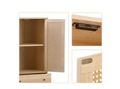 Buffet Haut Avec Portes Et Tiroirs - Naturel -Magasin de meubles de restaurant buffet 21025991