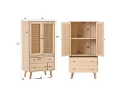 Buffet Haut Avec Portes Et Tiroirs - Naturel -Magasin de meubles de restaurant buffet 21025995