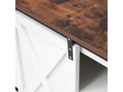 Buffet Avec 2 Portes Coulissantes + Compartiments - étagères Réglables - Blanc 17 Buffet Avec 2 Portes Coulissantes + Compartiments - étagères Réglables - Blanc -Magasin de meubles de restaurant buffet 21026421