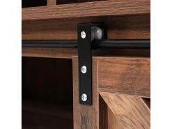 Buffet Avec 2 Portes Coulissantes + Compartiments - étagères Réglables - Marron Foncé 17 Buffet Avec 2 Portes Coulissantes + Compartiments - étagères Réglables - Marron Foncé -Magasin de meubles de restaurant buffet 21026639