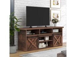 Buffet Avec 2 Portes Coulissantes + Compartiments - étagères Réglables - Marron Foncé 20 Buffet Avec 2 Portes Coulissantes + Compartiments - étagères Réglables - Marron Foncé -Magasin de meubles de restaurant buffet 21026645