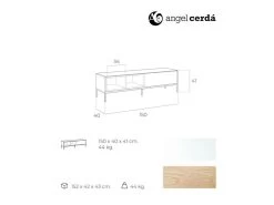 Buffet Bois Chêne Et Laqué 1 Tiroir Avec Push Pieds Inox -Magasin de meubles de restaurant buffet 21098173