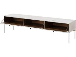 Lowboard Avec 3 Portes Battantes En Pin Blanc Crème -Magasin de meubles de restaurant buffet 21672095