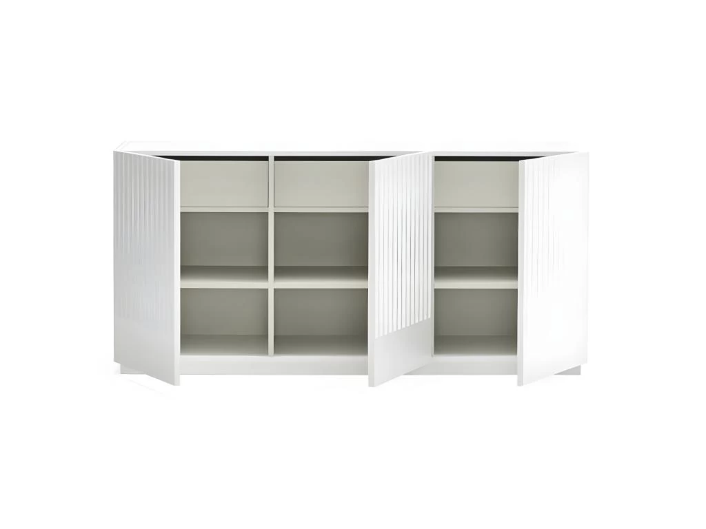 Buffet 3 Portes 3 Tiroirs Blanc - TEULAT DORIC 5 Buffet 3 Portes 3 Tiroirs Blanc - TEULAT DORIC – Image 3