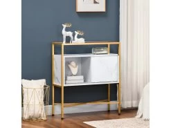 Console Style Art Déco TYSSANDRE Dorée Et Blanche -Magasin de meubles de restaurant buffet 21987379