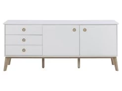 Buffet Carl 2 Portes, 3 Tiroirs Blancs, Chêne. -Magasin de meubles de restaurant buffet 22047397