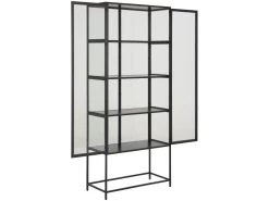 Sea Vitrine A, 2 Portes Vitrées Et 4 Tablettes De Rangement, Noir. 11 Sea Vitrine A, 2 Portes Vitrées Et 4 Tablettes De Rangement, Noir. -Magasin de meubles de restaurant buffet 22047499