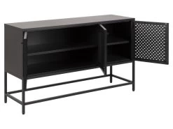 Newcastle Buffet L125 Avec 3 Portes Grillagées En Métal Noir. 12 Newcastle Buffet L125 Avec 3 Portes Grillagées En Métal Noir. -Magasin de meubles de restaurant buffet 22047553