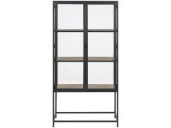Sea Armoire Vitrine Avec 2 Portes Vitrées, Noir. -Magasin de meubles de restaurant buffet 22047611