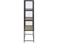 Sea Armoire Vitrine Avec 2 Portes Vitrées, Noir. -Magasin de meubles de restaurant buffet 22047621