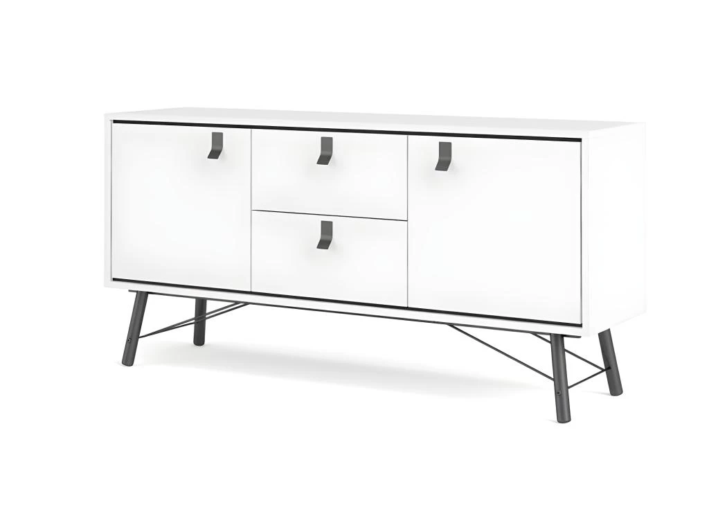 Rye Buffet 2 Portes, 2 Tiroirs Blancs Mat. 3 Rye Buffet 2 Portes, 2 Tiroirs Blancs Mat.