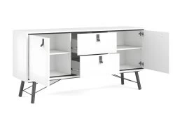 Rye Buffet 2 Portes, 2 Tiroirs Blancs Mat. 12 Rye Buffet 2 Portes, 2 Tiroirs Blancs Mat. -Magasin de meubles de restaurant buffet 22086333