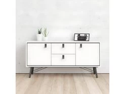 Rye Buffet 2 Portes, 2 Tiroirs Blancs Mat. 17 Rye Buffet 2 Portes, 2 Tiroirs Blancs Mat. -Magasin de meubles de restaurant buffet 22086343