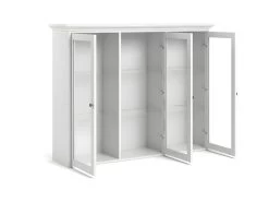 Venedig Vitrine Murale, 3 Portes Vitrées, Blanc. -Magasin de meubles de restaurant buffet 22087085